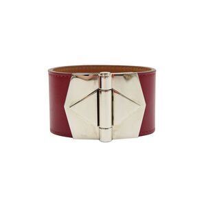 Hermès Bérénice Cuir Bracelet in Red Leather